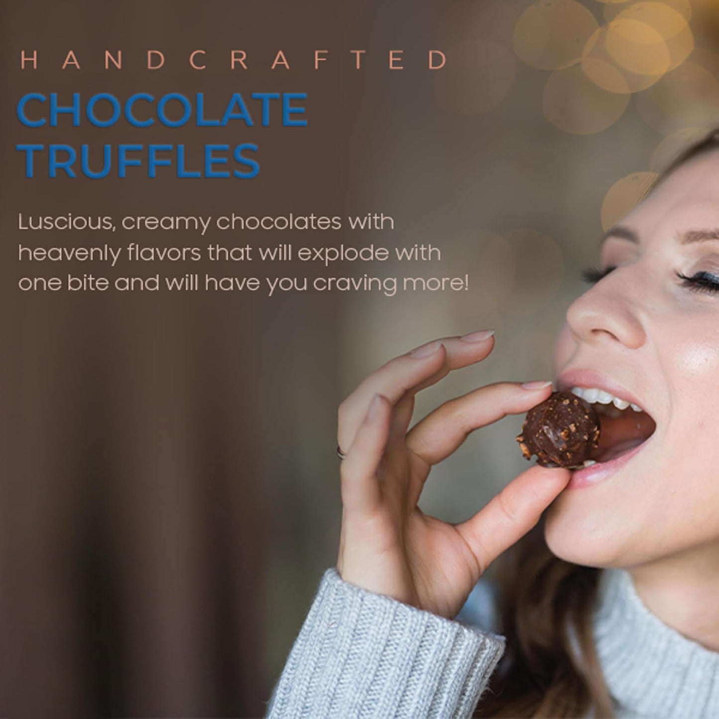 Chocolate Truffles Navy Gift Box