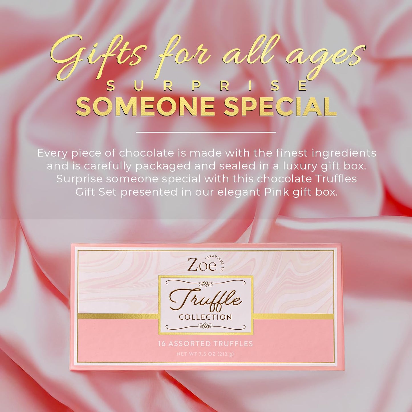 Chocolate Truffles Pink Gift Box