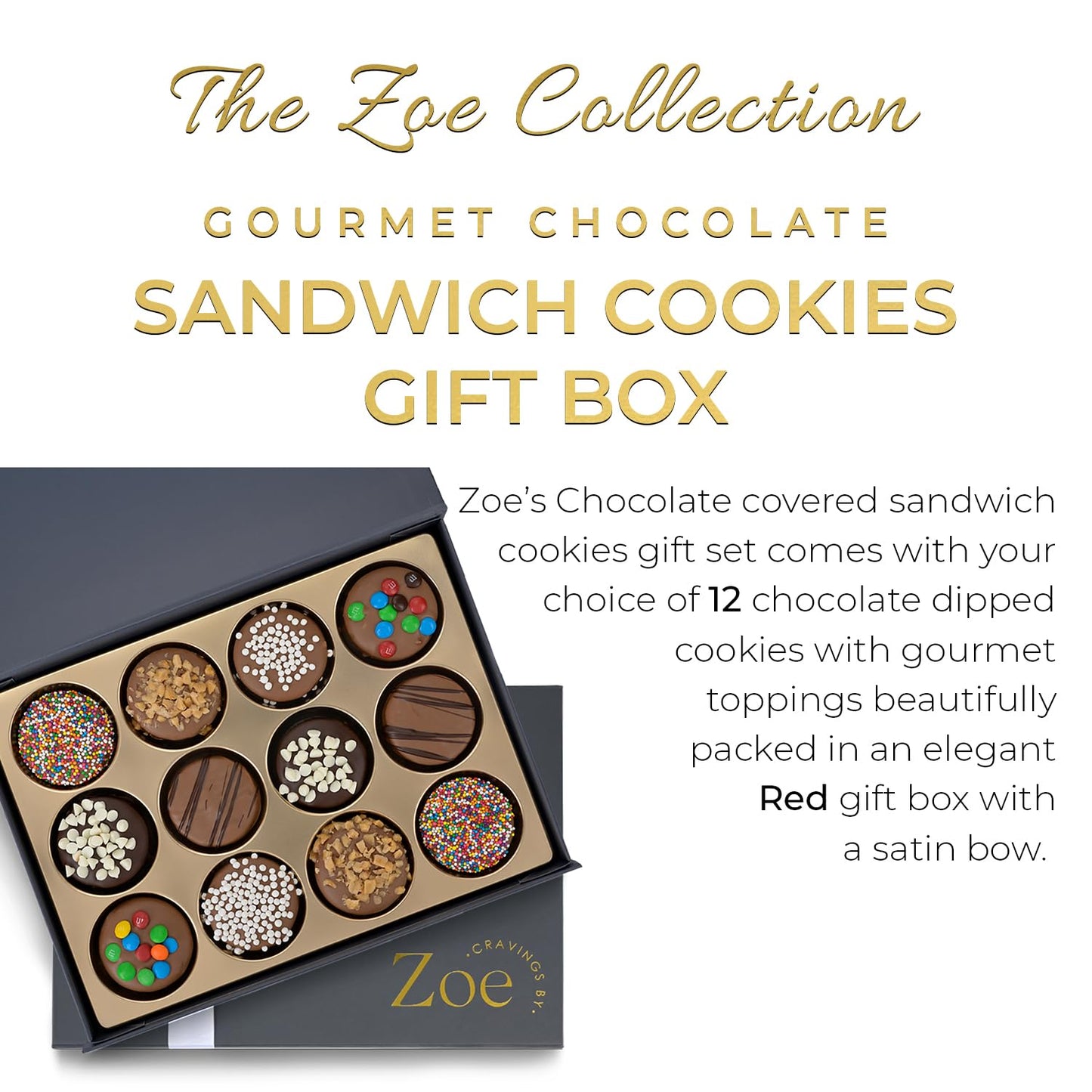 Chocolate Covered Oreos Charcoal Gift Box