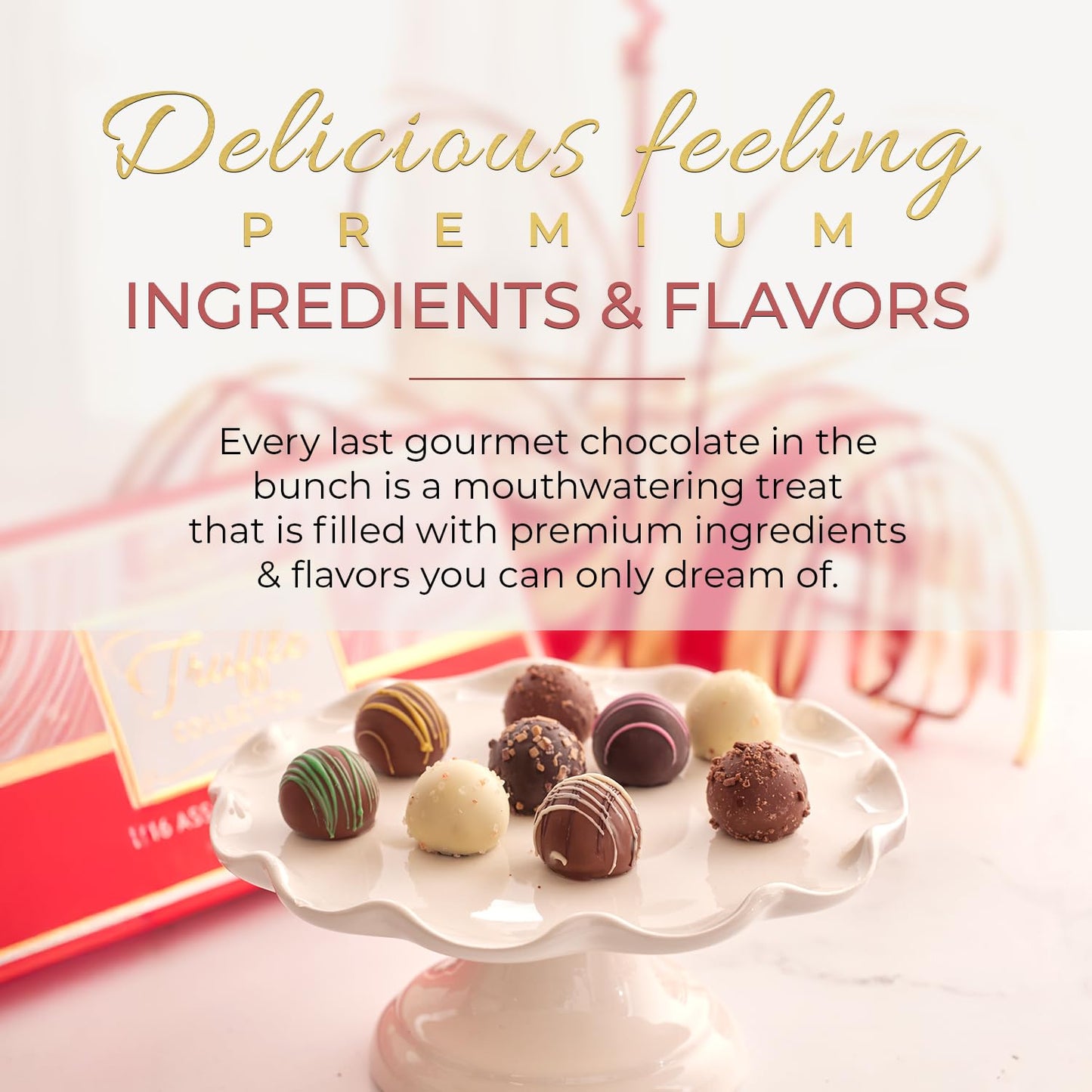 Chocolate Truffles Red Gift Box