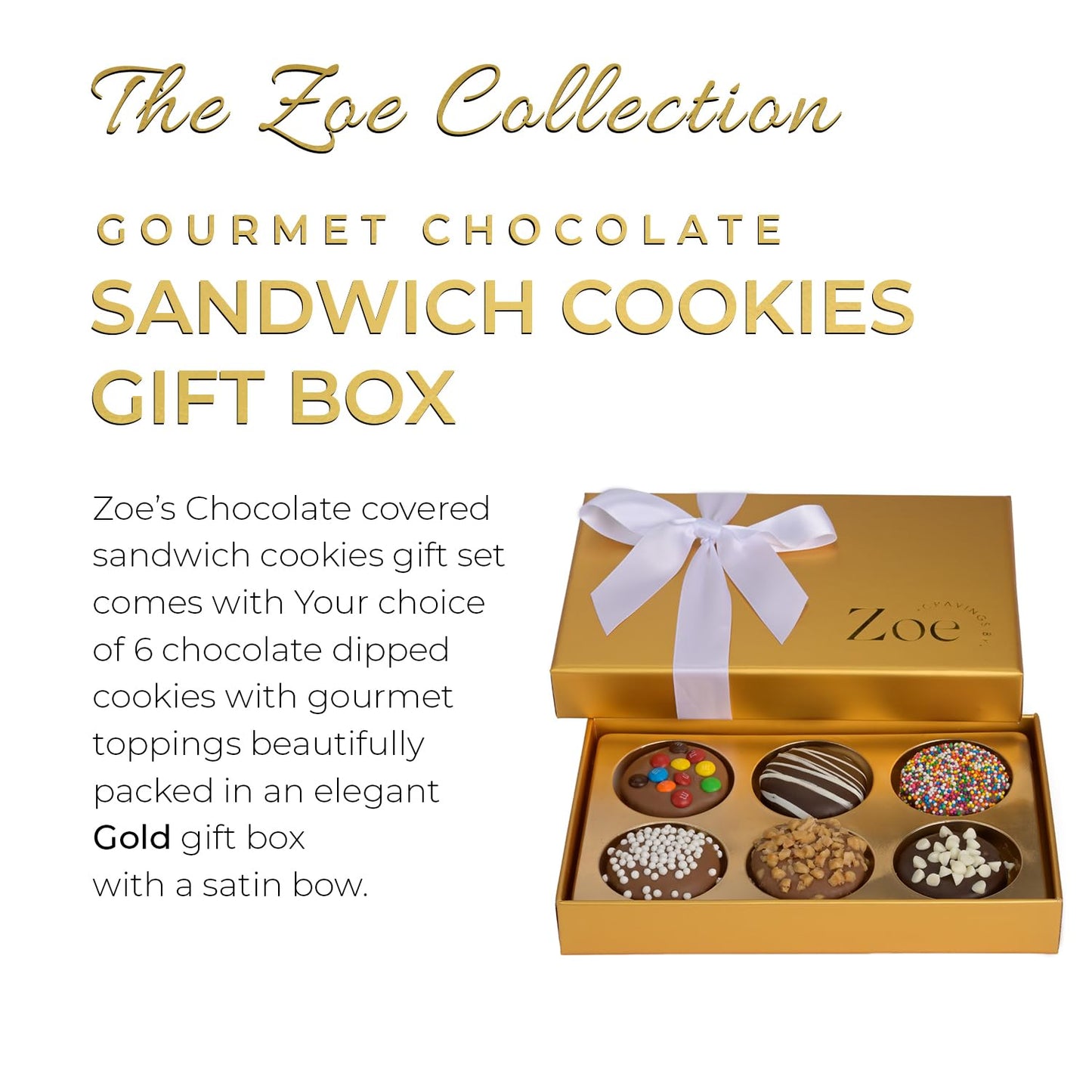 Chocolate Covered Oreos Gold Gift Box