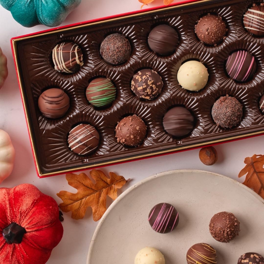 Chocolate Truffles Red Gift Box - Cravings by Zoe - Gourmet Chocolate
