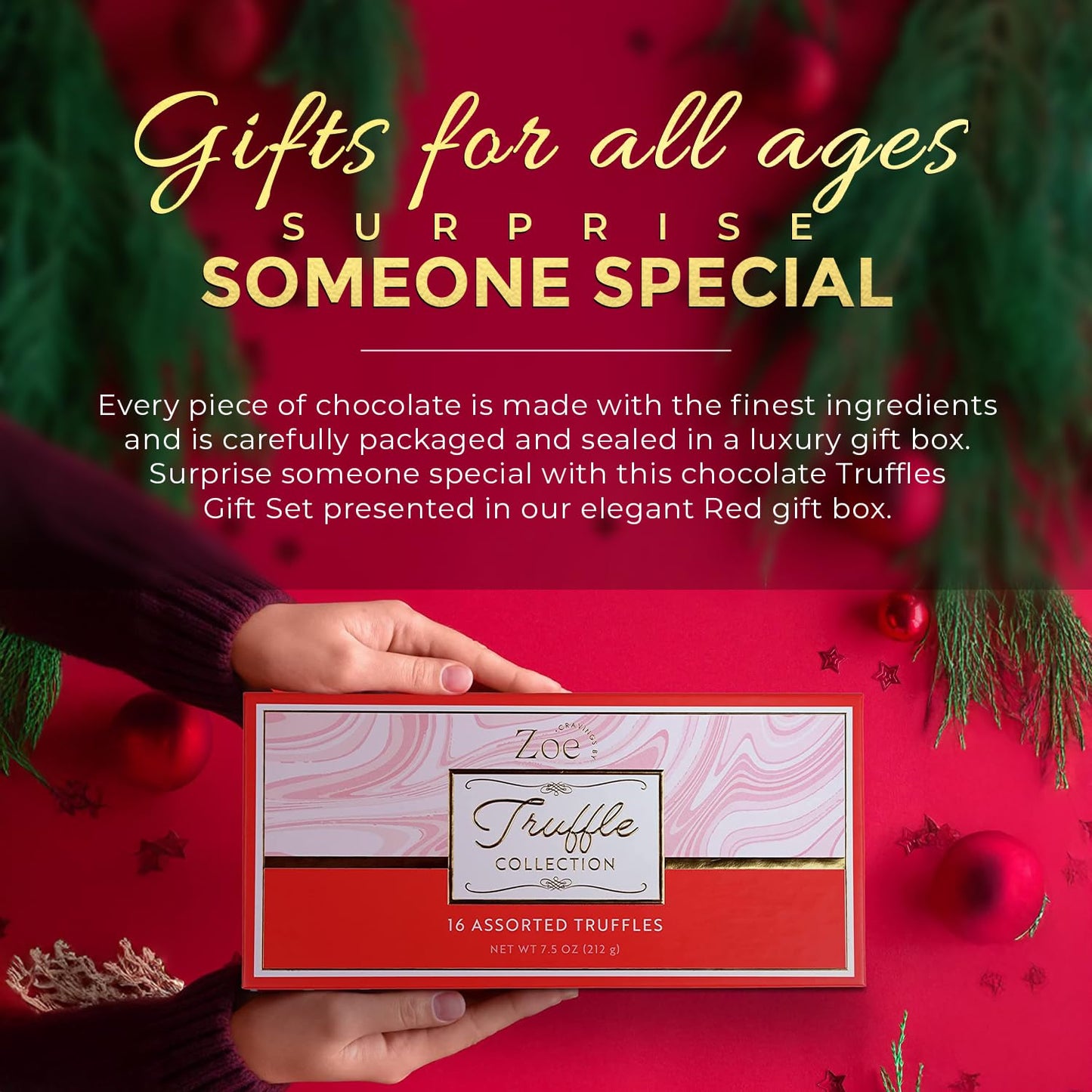 Chocolate Truffles Red Gift Box