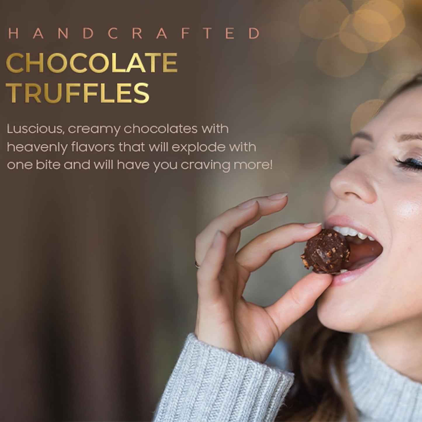Chocolate Truffles Gold Gift Box