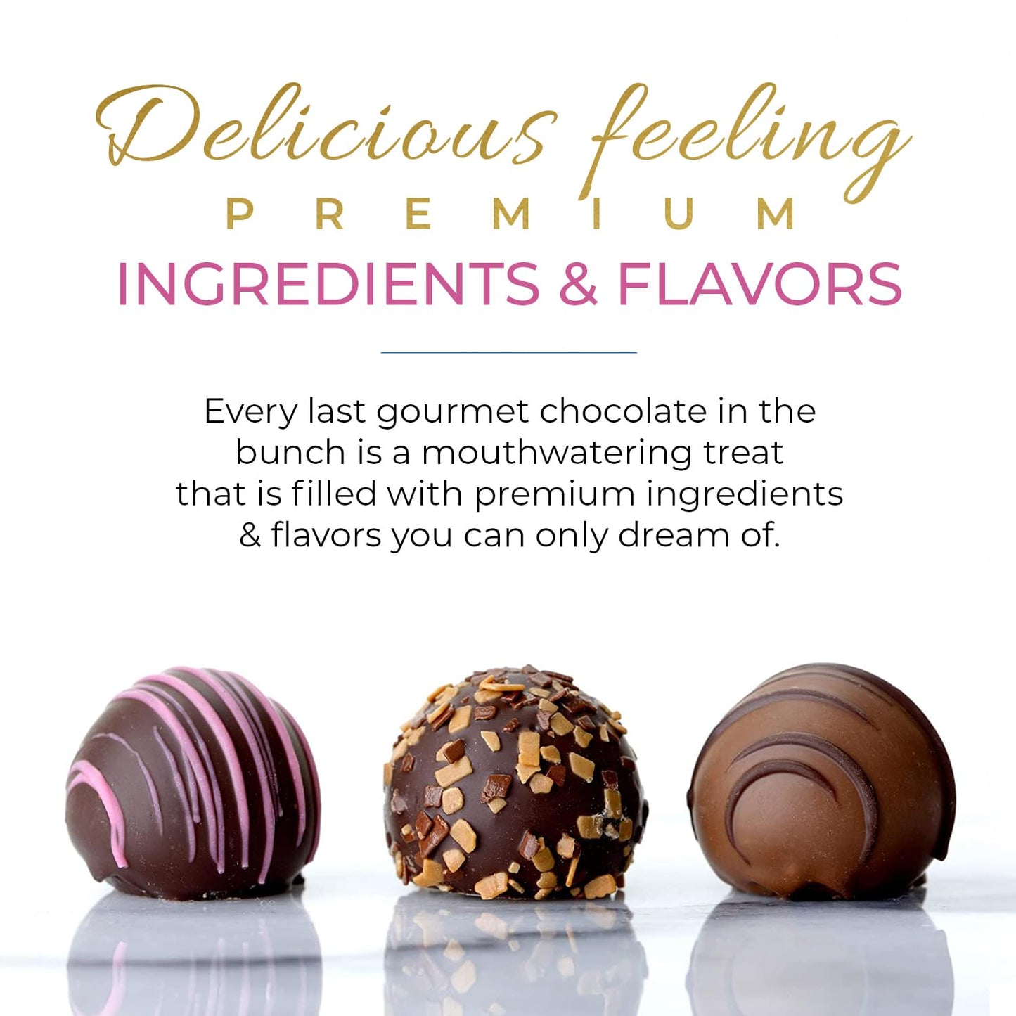 Chocolate Truffles Pink Gift Box