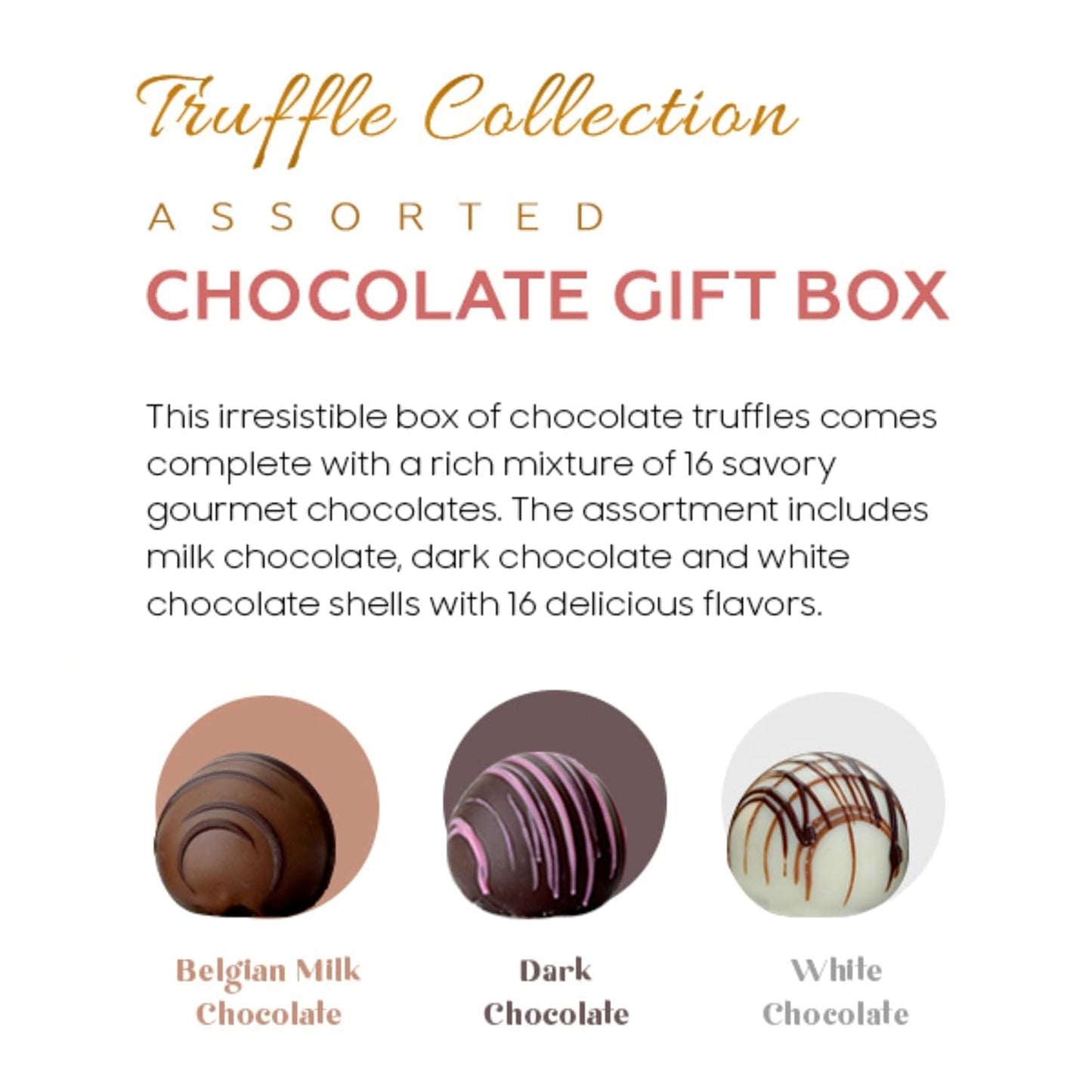 Chocolate Truffles Red Gift Box - Cravings by Zoe - Gourmet Chocolate
