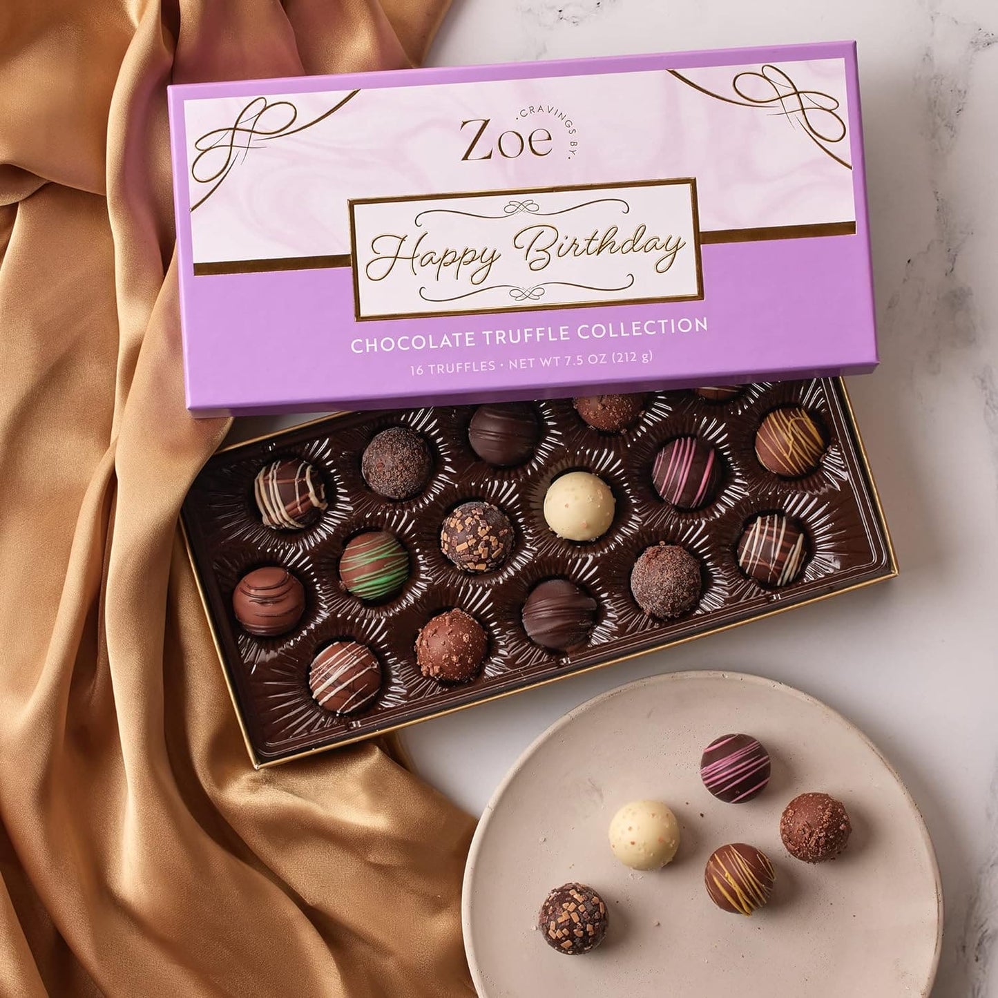 Chocolate Truffles Happy Birthday Gift Box - Cravings by Zoe - Gourmet Chocolate