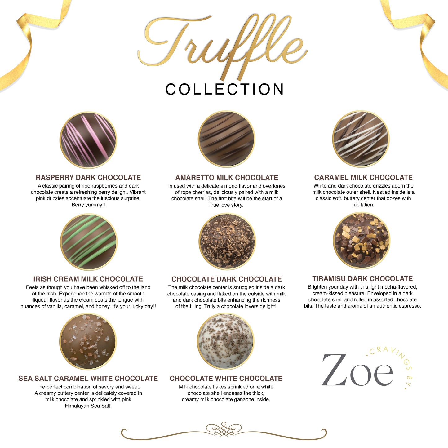 Chocolate Truffles Gold Gift Box