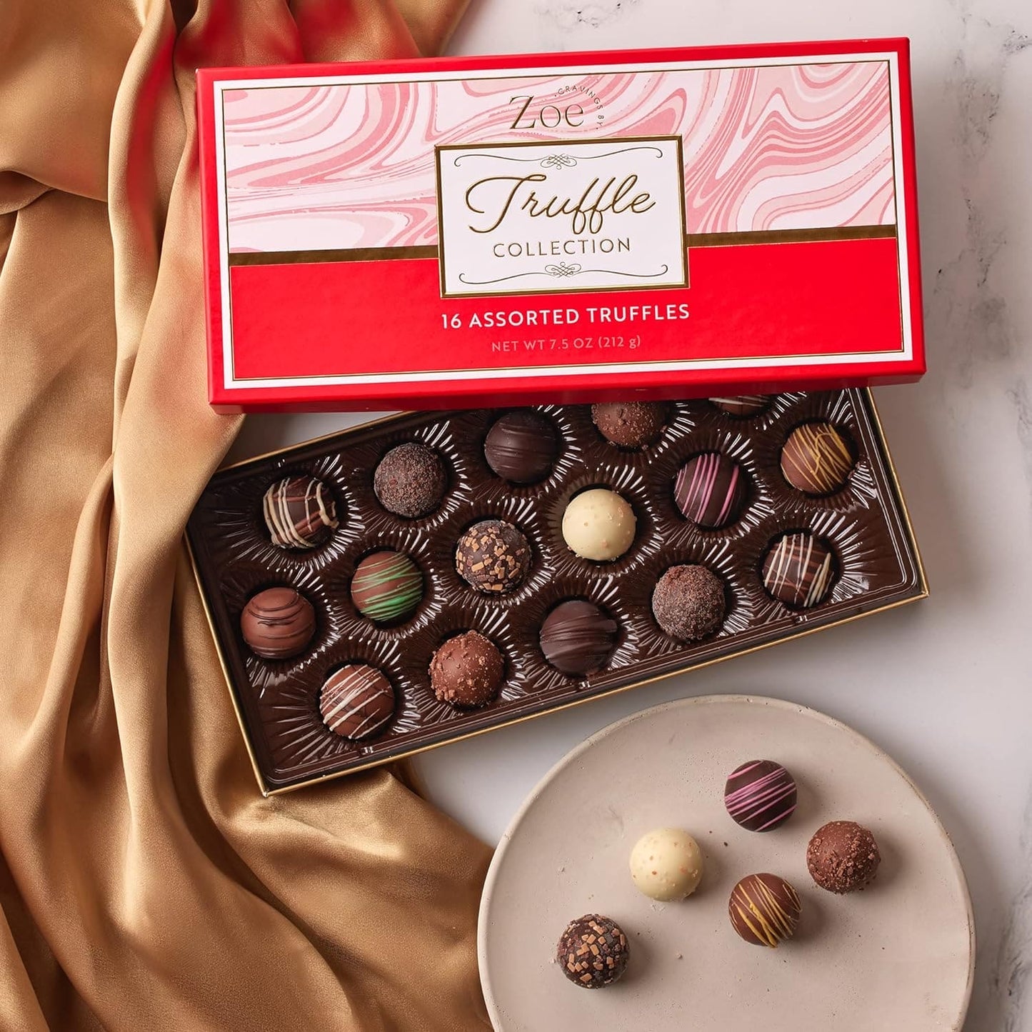 Chocolate Truffles Red Gift Box - Cravings by Zoe - Gourmet Chocolate