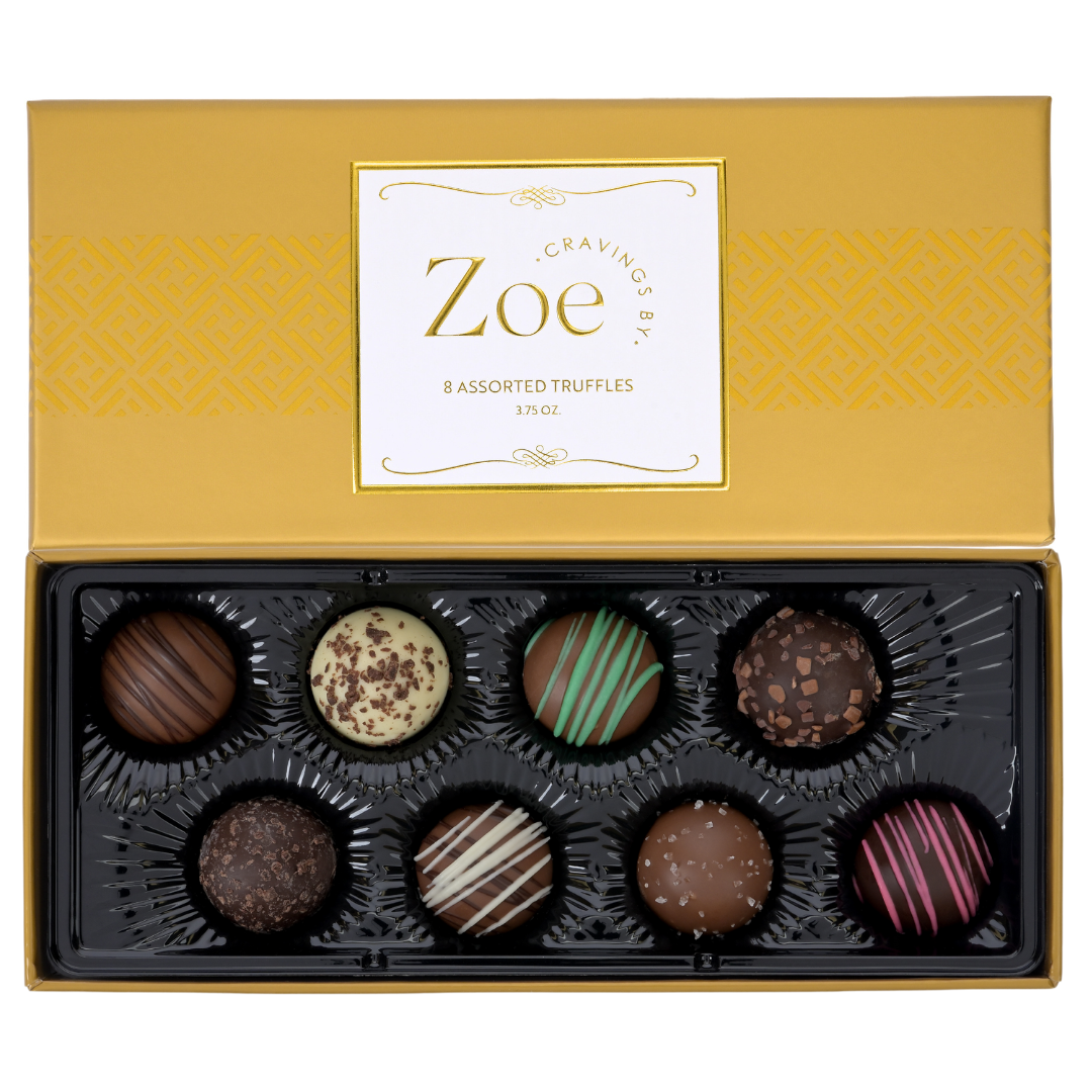 Chocolate Truffles Gold Gift Box