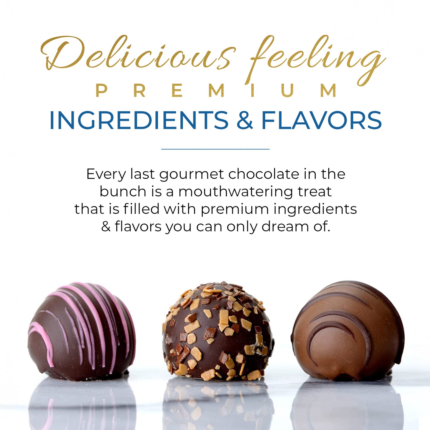 Chocolate Truffles Navy Gift Box