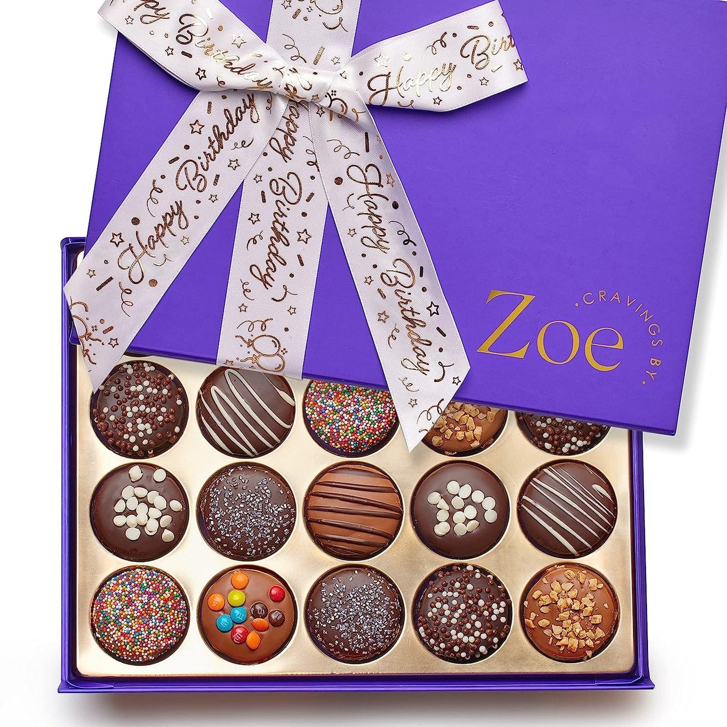Chocolate Covered Oreos Happy Birthday Gift Box - Cravings by Zoe - Gourmet Chocolate