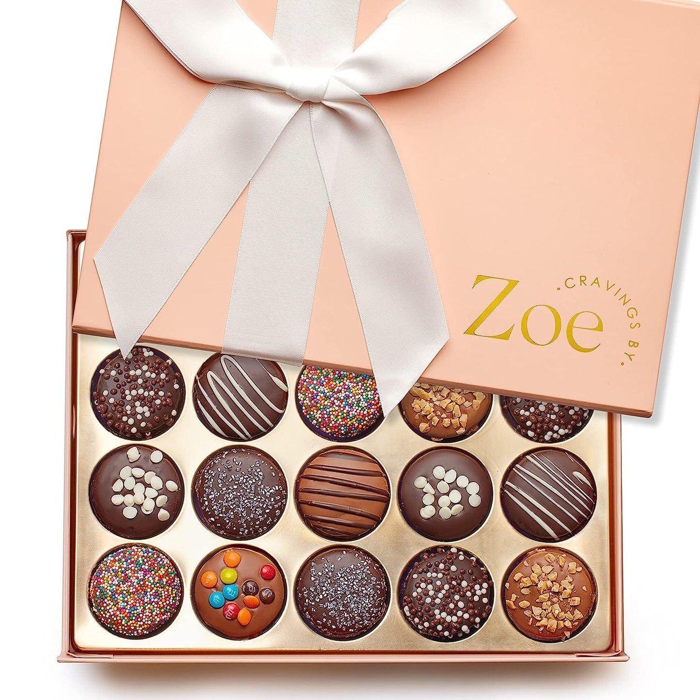 Chocolate Covered Oreos Pink Gift Box - Cravings by Zoe - Gourmet Chocolate