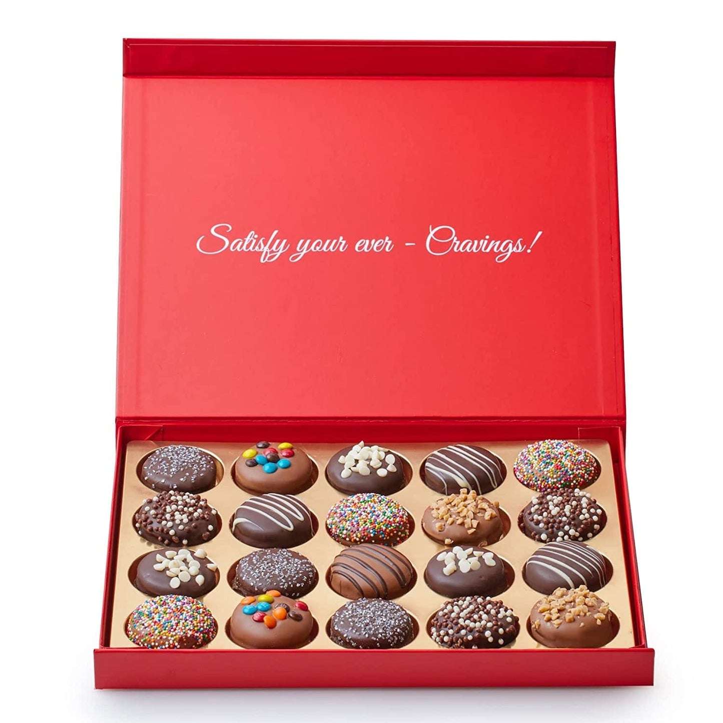 Chocolate Covered Oreos Red Gift Box - Cravings by Zoe - Gourmet Chocolate