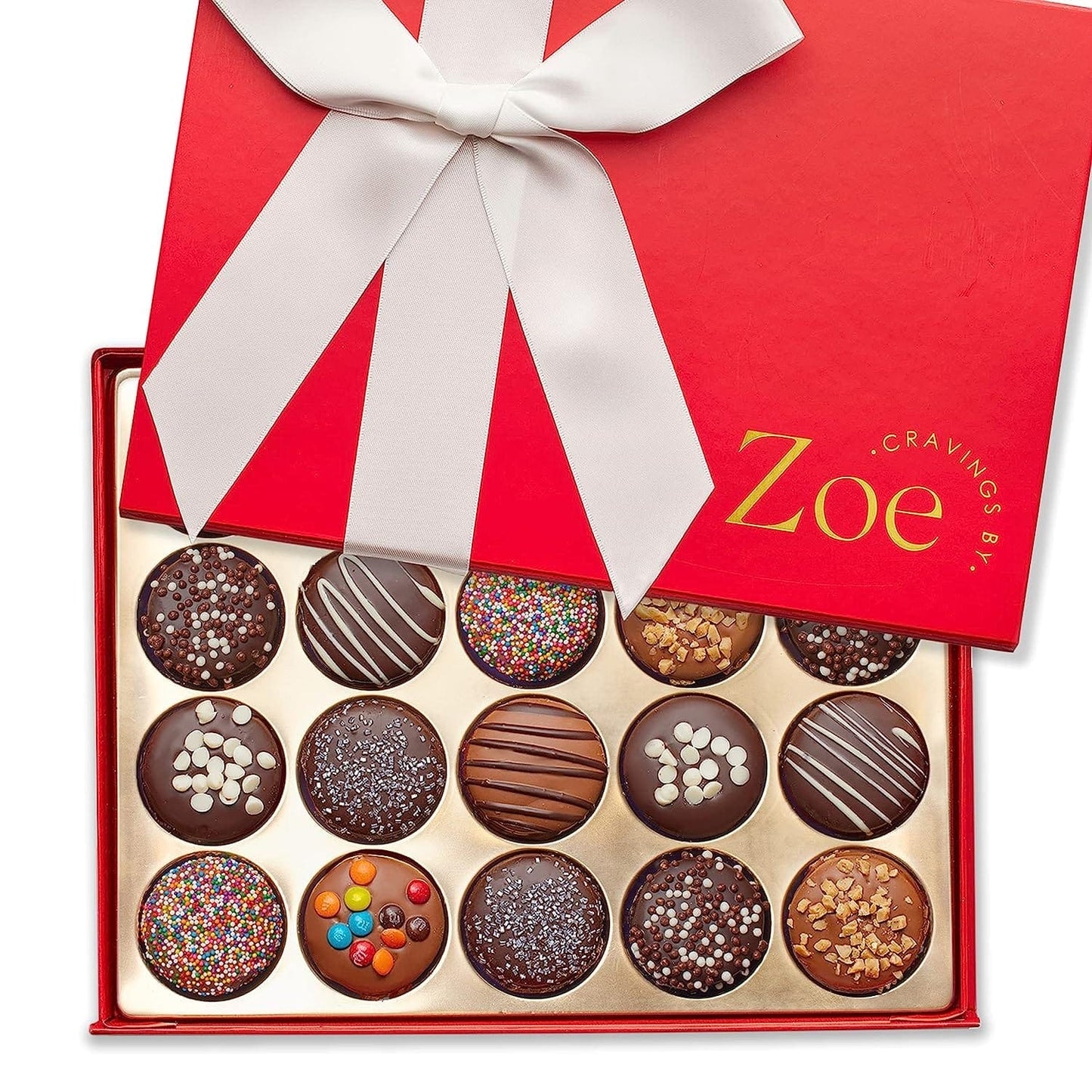 Chocolate Covered Oreos Red Gift Box - Cravings by Zoe - Gourmet Chocolate