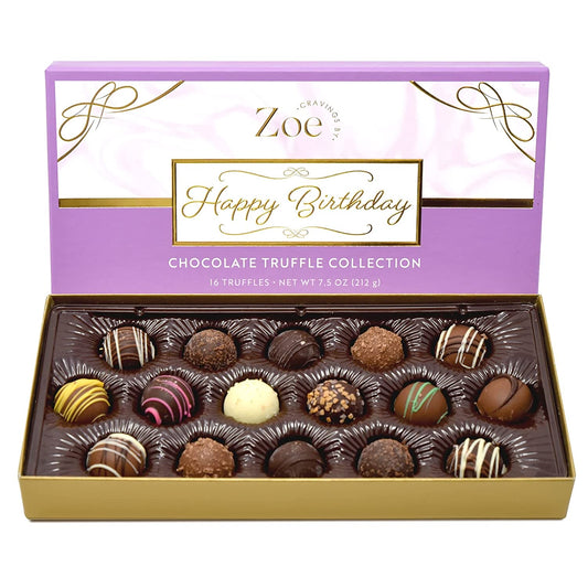 Chocolate Truffles Happy Birthday Gift Box - Cravings by Zoe - Gourmet Chocolate
