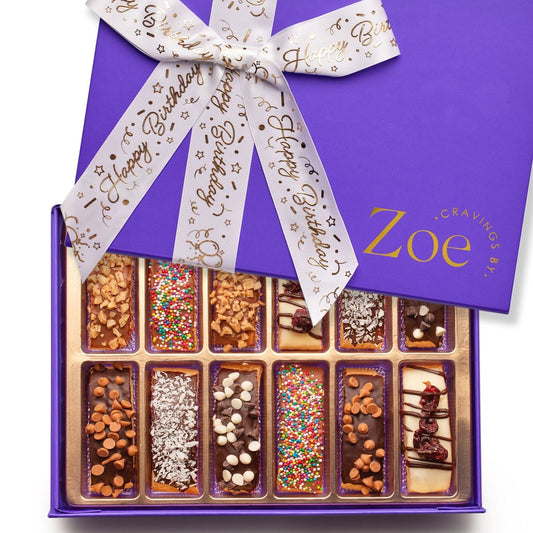 Gourmet Italian Chocolate Biscotti Happy Birthday Gift Box - Cravings by Zoe - Gourmet Chocolate