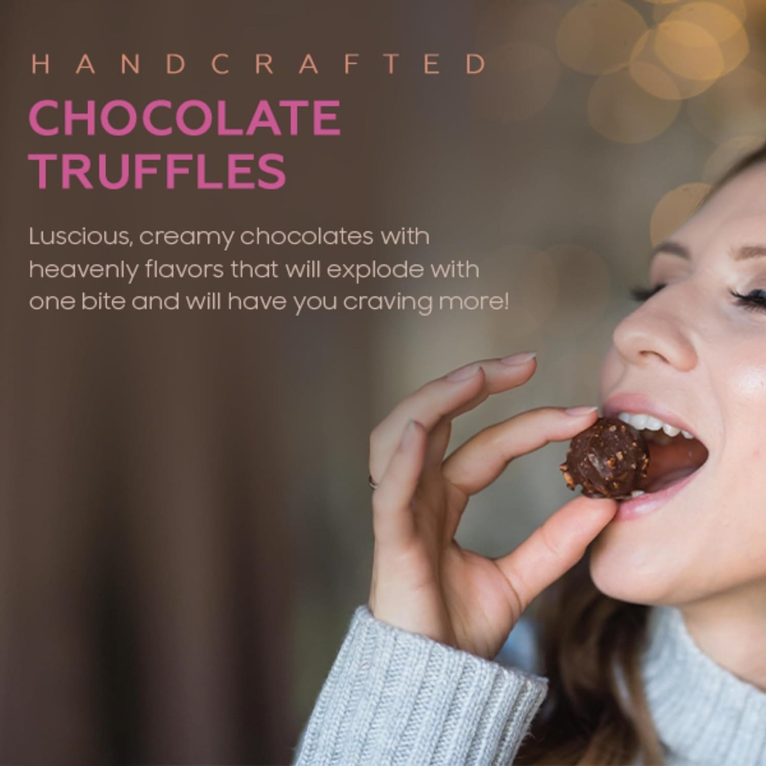 Chocolate Truffles Pink Gift Box - Cravings by Zoe - Gourmet Chocolate