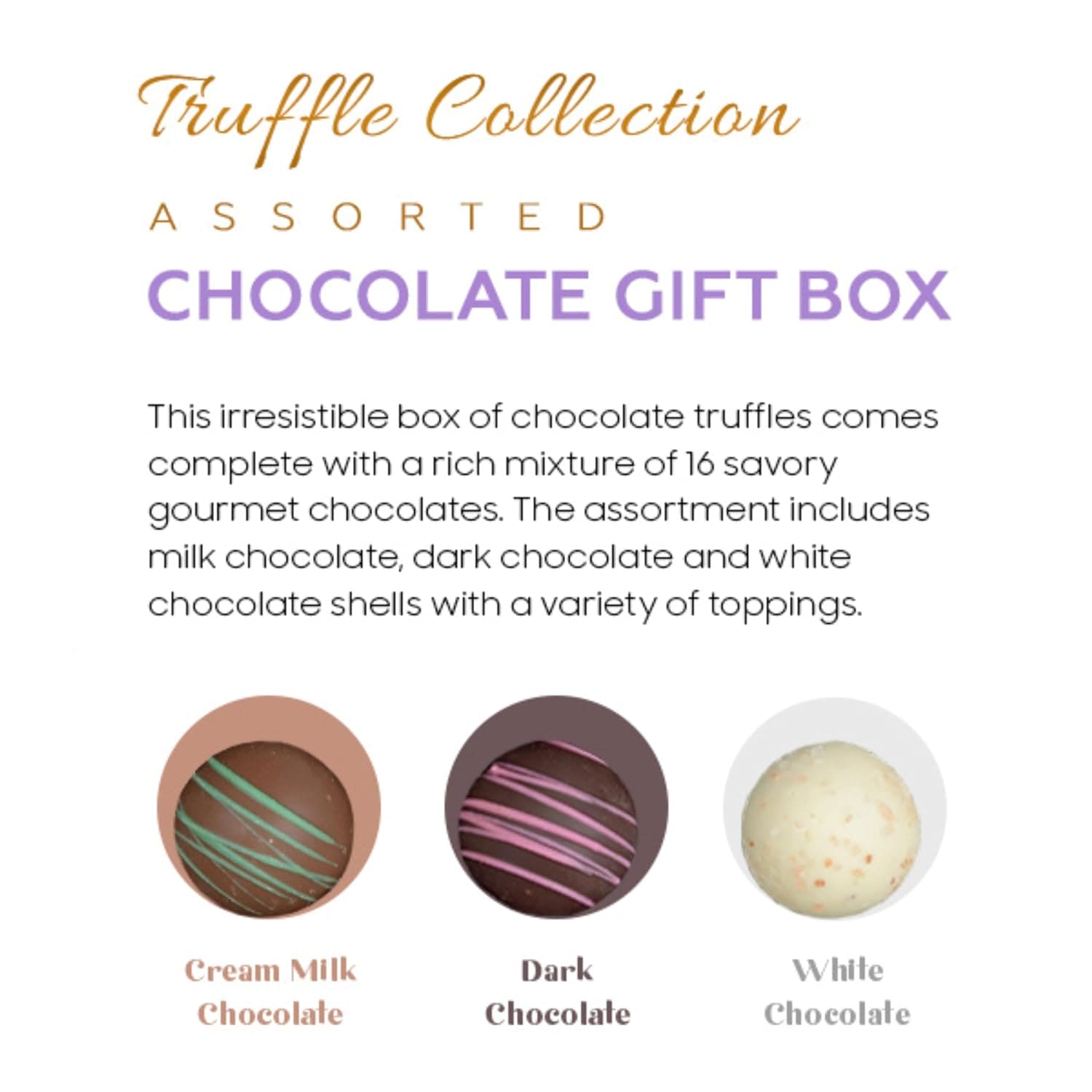 Chocolate Truffles Happy Birthday Gift Box - Cravings by Zoe - Gourmet Chocolate