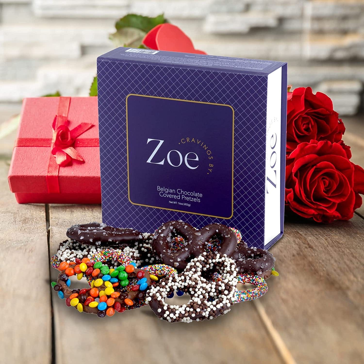 Gourmet Belgian Chocolate Covered Pretzels with Gift Box - Cravings by Zoe - Gourmet Chocolate
